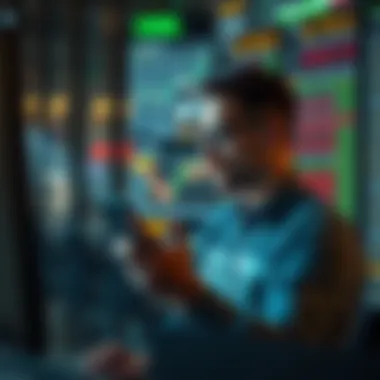 Investor Analyzing Stock Trends Investor analyzing stock trends