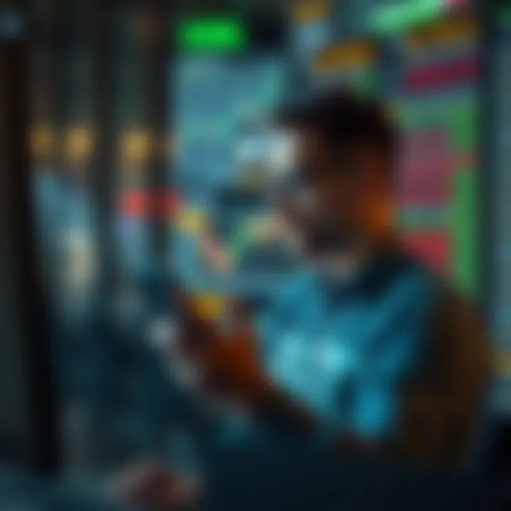 Investor Analyzing Stock Trends Investor analyzing stock trends