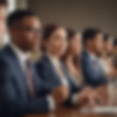 Diversity in Financial Education Illustration depicting a diverse group engaged in financial education