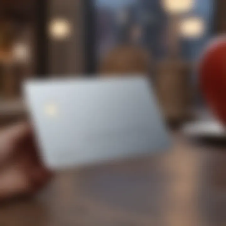 Sophisticated design of the Apple Card showcasing its sleek aesthetics