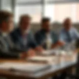 Prominent business leaders in discussion