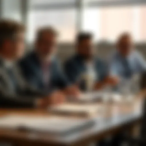 Prominent business leaders in discussion