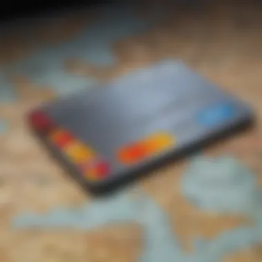 A stylish credit card resting on a European map