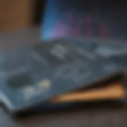 Credit One card displayed with a positive financial graph in the background