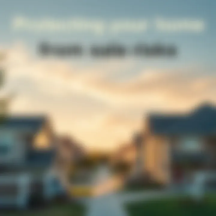 A serene neighborhood with homes and a clear sky