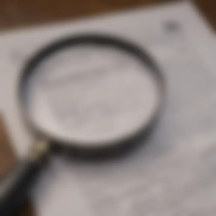 A crystal-clear magnifying glass over a policy document, symbolizing careful examination