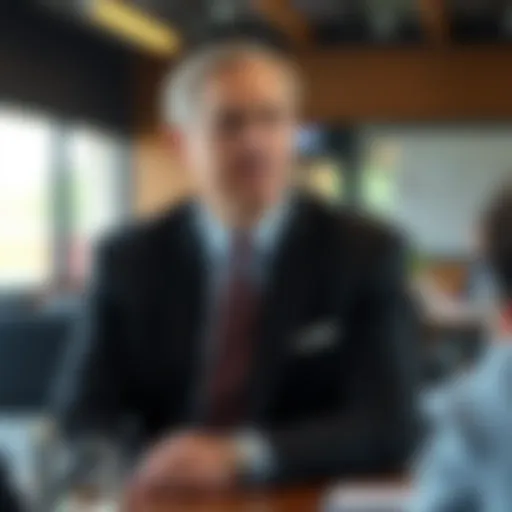 Ned Johnson in a professional setting during a meeting