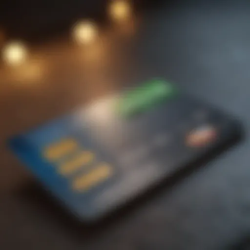 Visual representation of prepaid credit card features