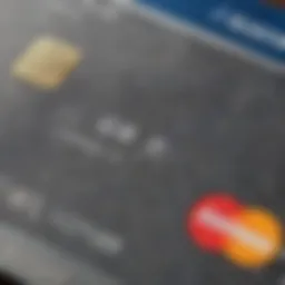Close-up view of a Sam's Club Mastercard showcasing its design and branding