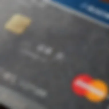 Close-up view of a Sam's Club Mastercard showcasing its design and branding