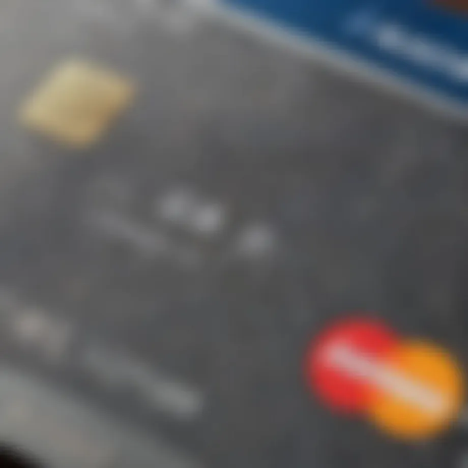 Close-up view of a Sam's Club Mastercard showcasing its design and branding