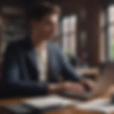 Effective Financial Management for Students Student managing finances with a laptop