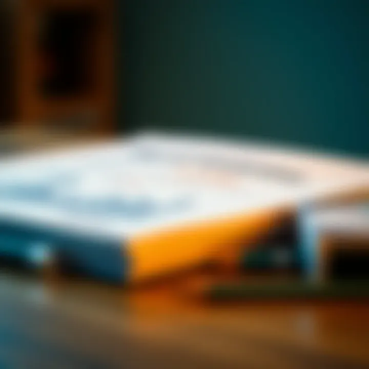 A close-up of a real estate course syllabus and textbooks