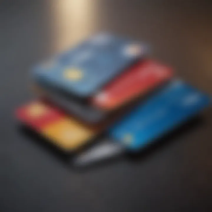 Showcasing various types of prepaid credit cards