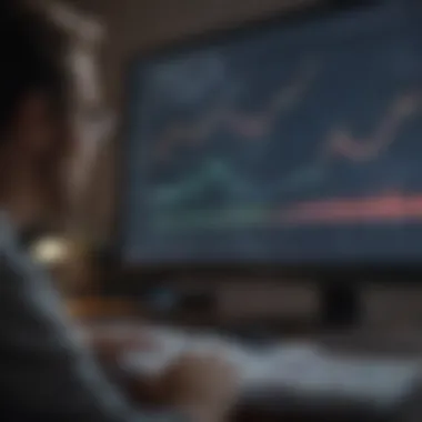 An entrepreneur analyzing financial graphs