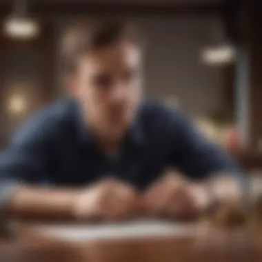 Financial Decision Making A thoughtful person considering financial decisions
