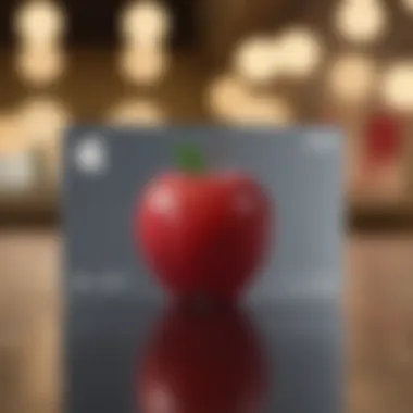 Close-up of the Apple Card on a travel-themed background